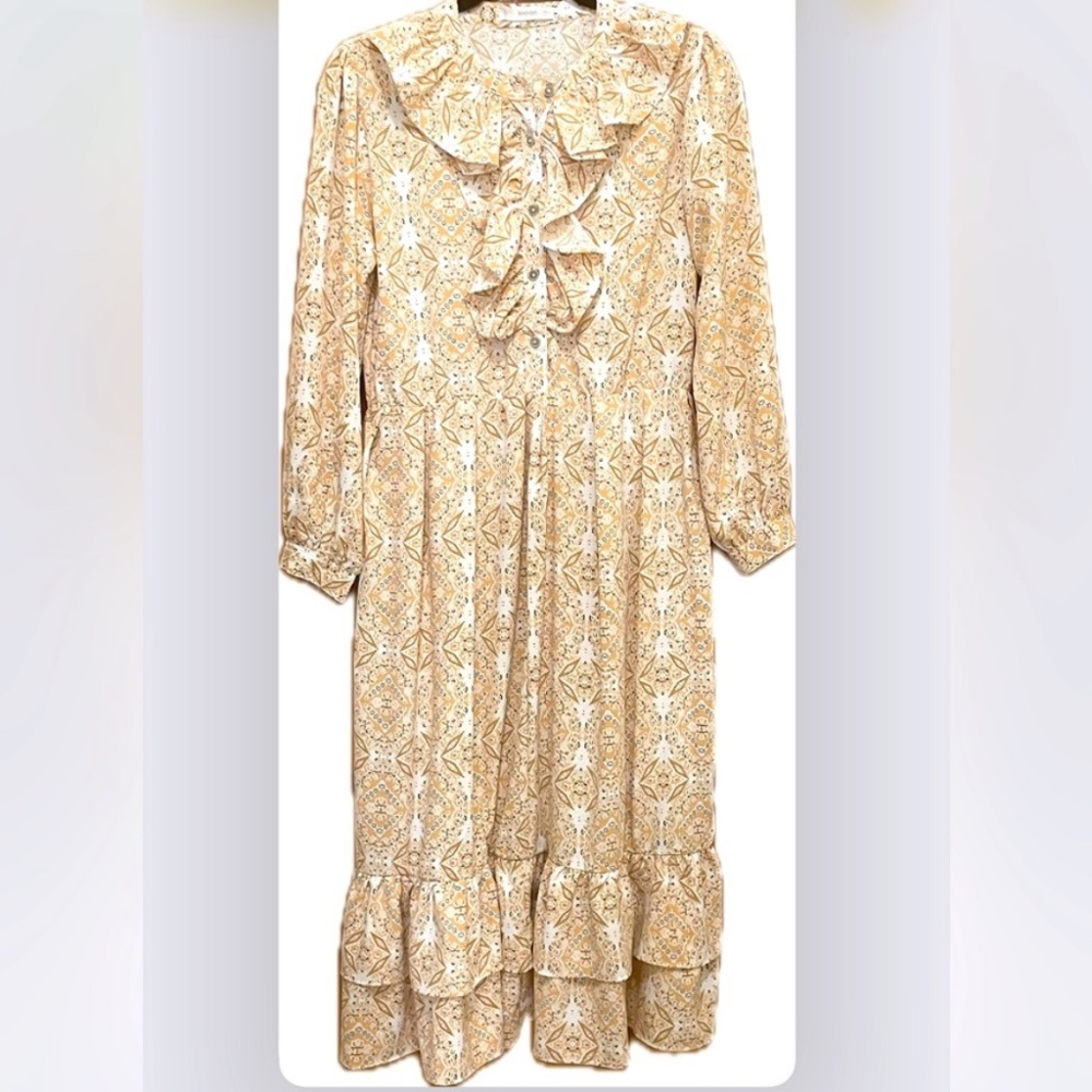 MANGO Casual Peach Floral dress